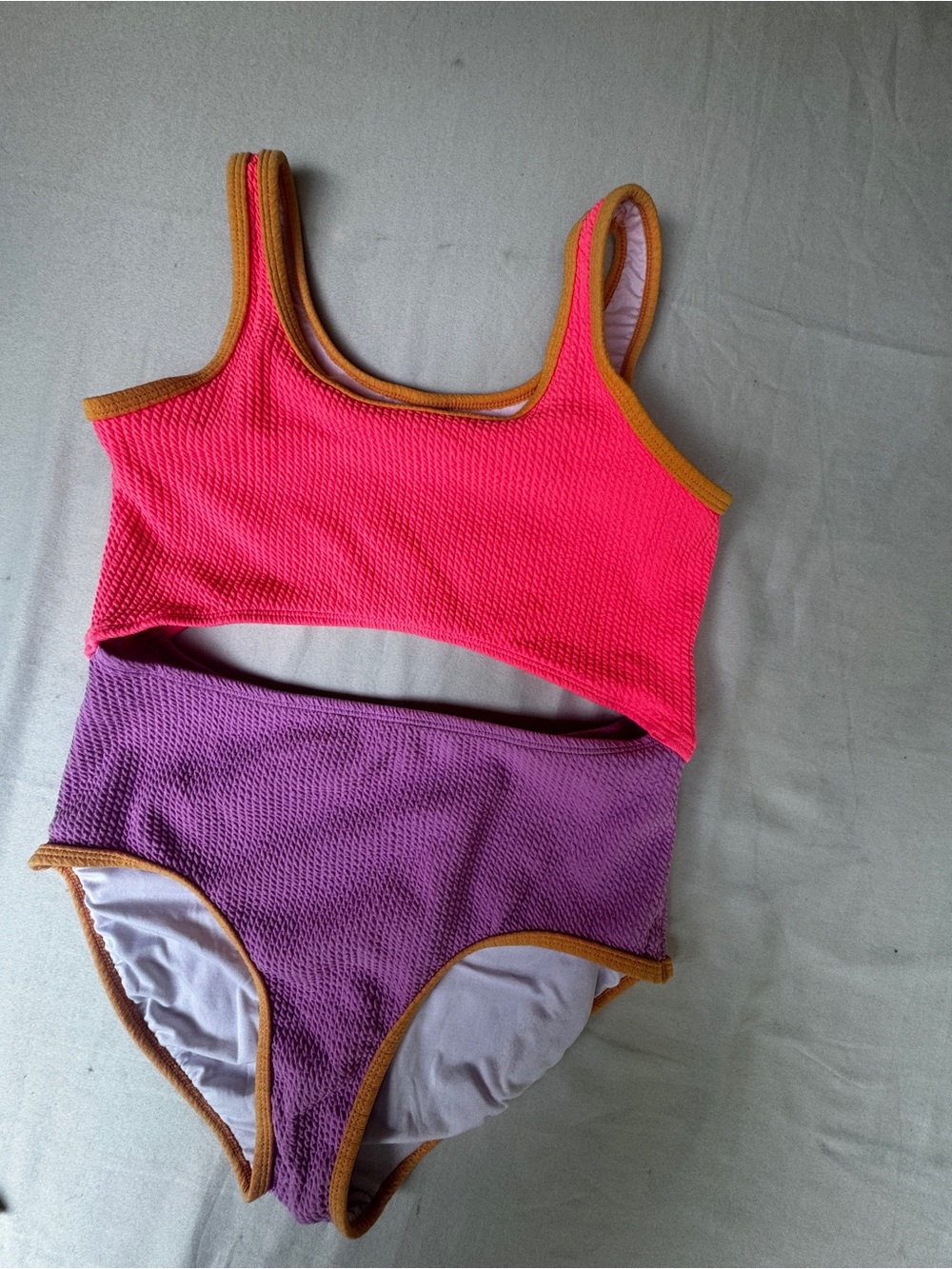 Old Navy one piece girls swimsuit pink and purple